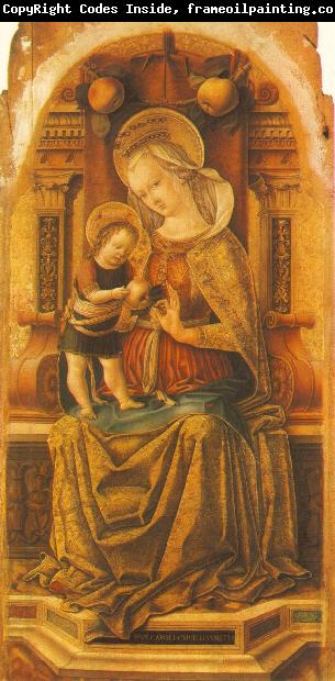 CRIVELLI, Carlo Virgin and Child Enthroned sdf